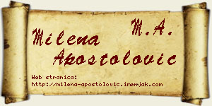 Milena Apostolović vizit kartica